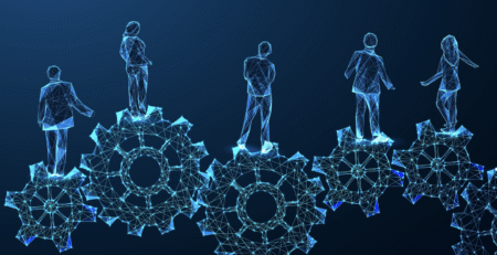 people standing on gears
