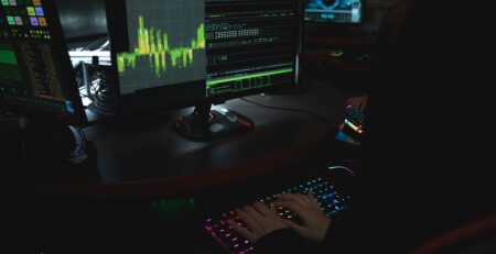 hacker on computer