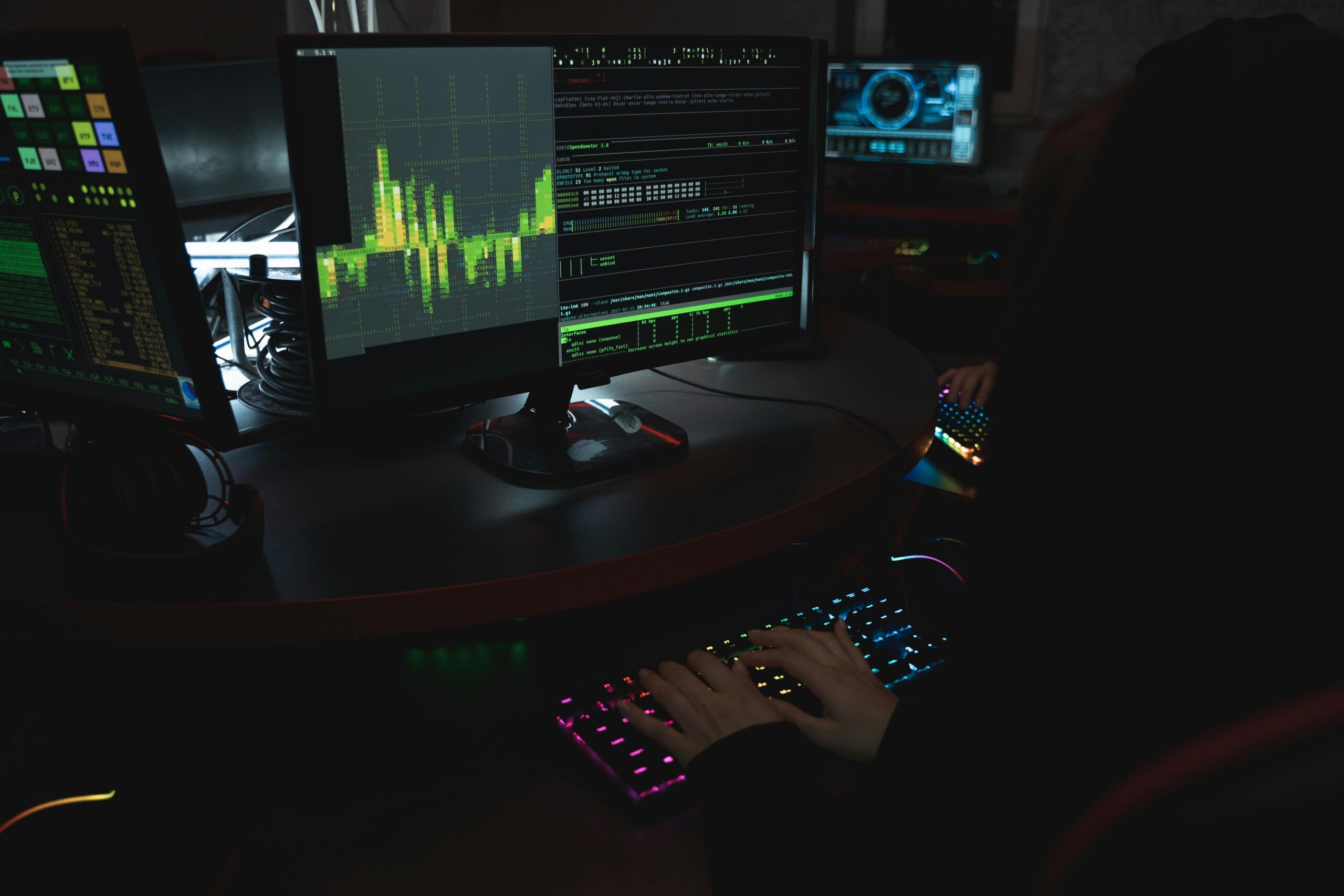 hacker on computer