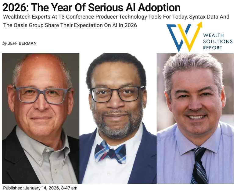 John O'Connell Featured in Wealth Solutions Report: 2026: The Year Of Serious AI Adoption