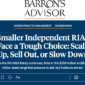 John O'Connell Featured in Barron's: Smaller Independent RIAs Face a Tough Choice: Scale Up, Sell Out, or Slow Down