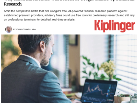 John O'Connell Published in Kiplinger: Why Financial Advisers Will Benefit as Google Shakes Up Financial Research