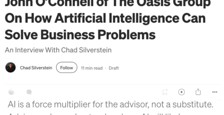 John O'Connell Profiled in Authority Magazine: How Artificial Intelligence Can Solve Business Problems